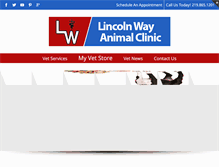 Tablet Screenshot of lincolnwayanimalclinic.com